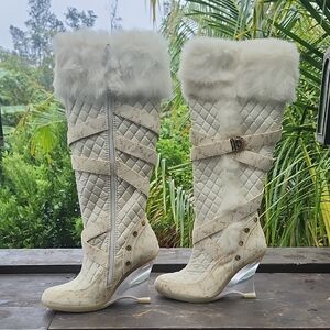 Baby Phat White Winter Rain Boots